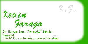 kevin farago business card